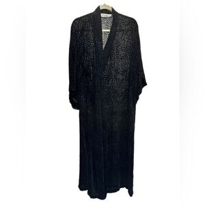 Victorias Secret Collection VINTAGE 1996 silk blend Velvet leopard Print Robe